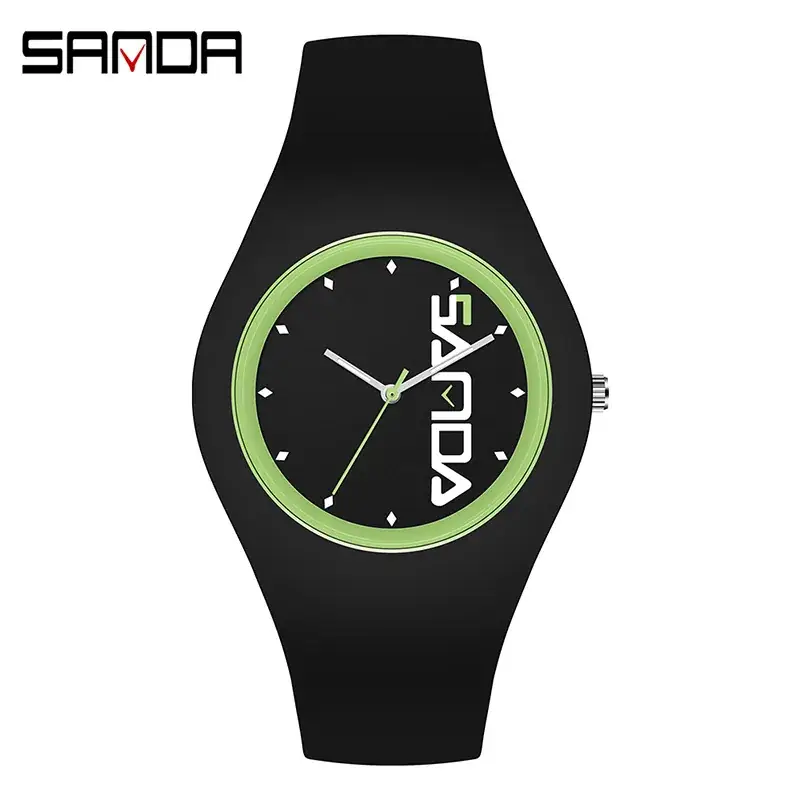 Sanda Men's Women's Quartz Electronic Watch with Silicone Strap - Image 16