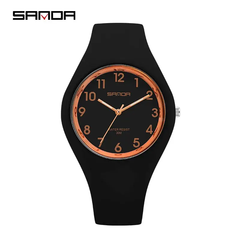 Sanda Men's Women's Quartz Electronic Watch with Silicone Strap - Image 24