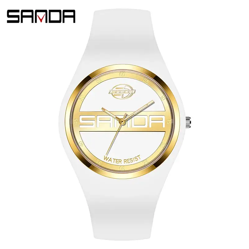 Sanda Men's Women's Quartz Electronic Watch with Silicone Strap - Image 3