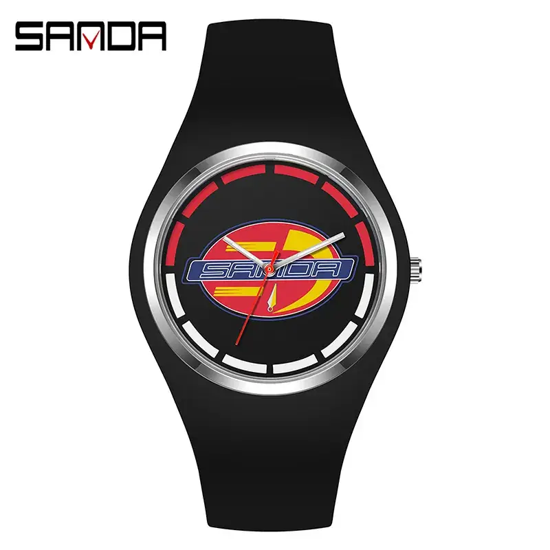 Sanda Men's Women's Quartz Electronic Watch with Silicone Strap - Image 5