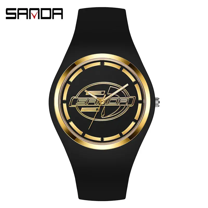 Sanda Men's Women's Quartz Electronic Watch with Silicone Strap - Image 6