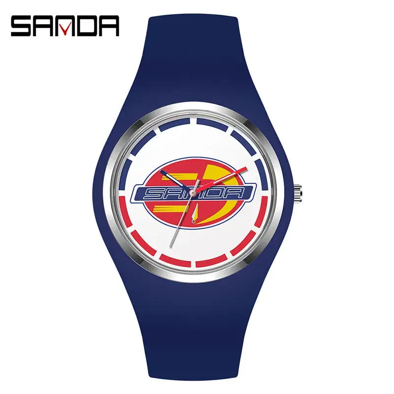 Sanda Men's Women's Quartz Electronic Watch with Silicone Strap - Image 8