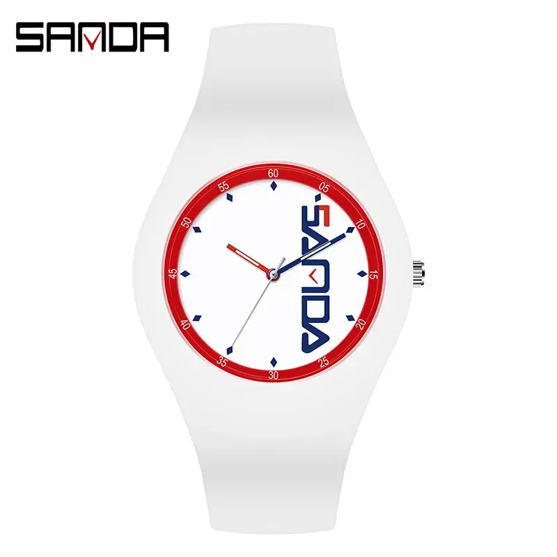 Sanda Men's Women's Quartz Electronic Watch with Silicone Strap - Image 9