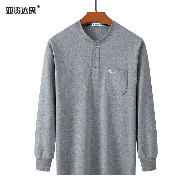 Men Green Cotton Collar T-Shirt with Pocket - Image 2