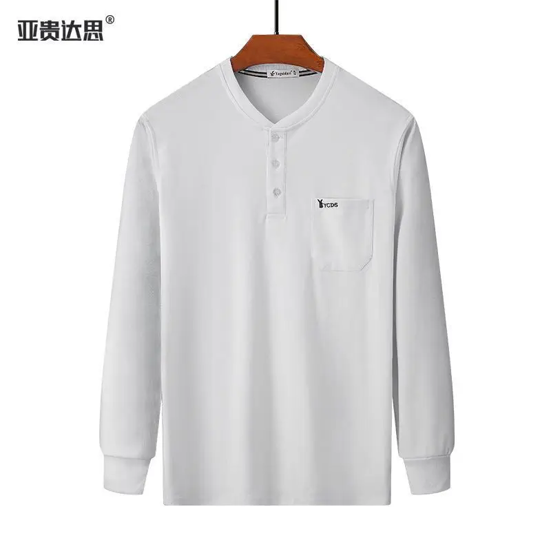 Men Green Cotton Collar T-Shirt with Pocket - Image 4