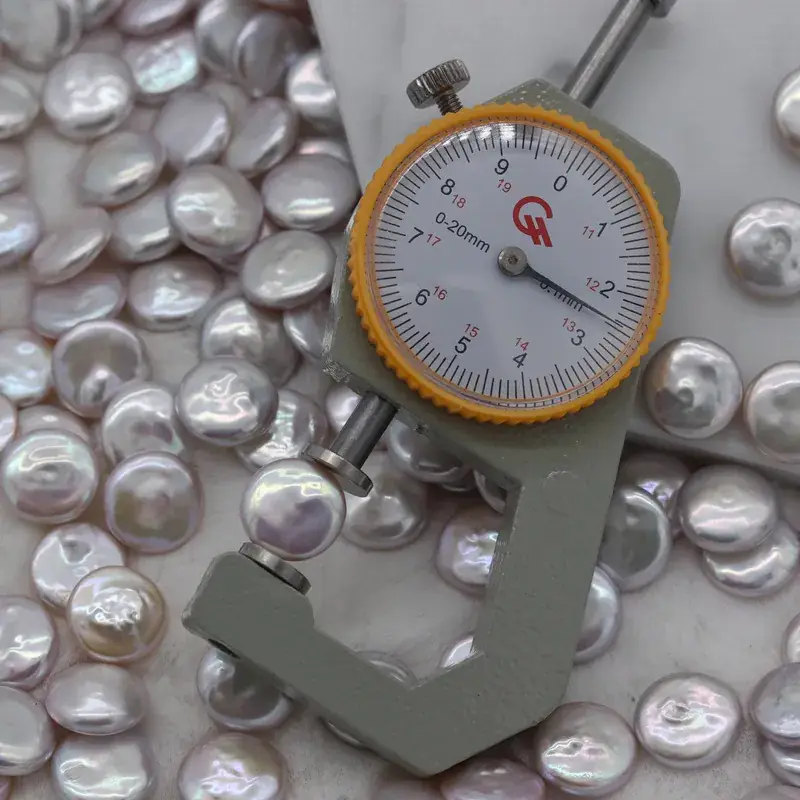 Bright Pearl Baroque Flat Buttons for DIY Jewelry - Image 4