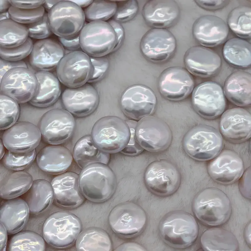 Bright Pearl Baroque Flat Buttons for DIY Jewelry - Image 5