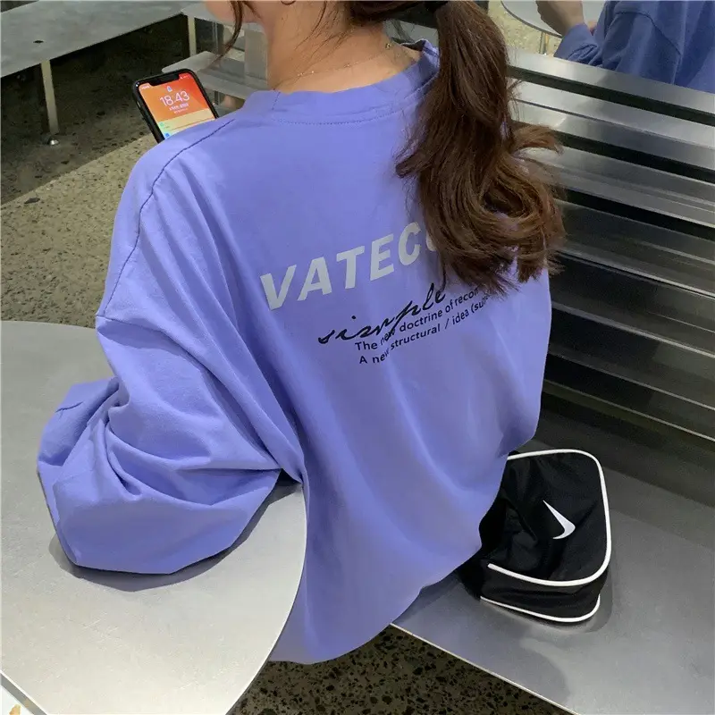 2025 Korean Style Black Long Sleeve Sweatshirt for Women — feature 11