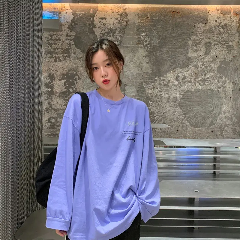 2025 Korean Style Black Long Sleeve Sweatshirt for Women — feature 12