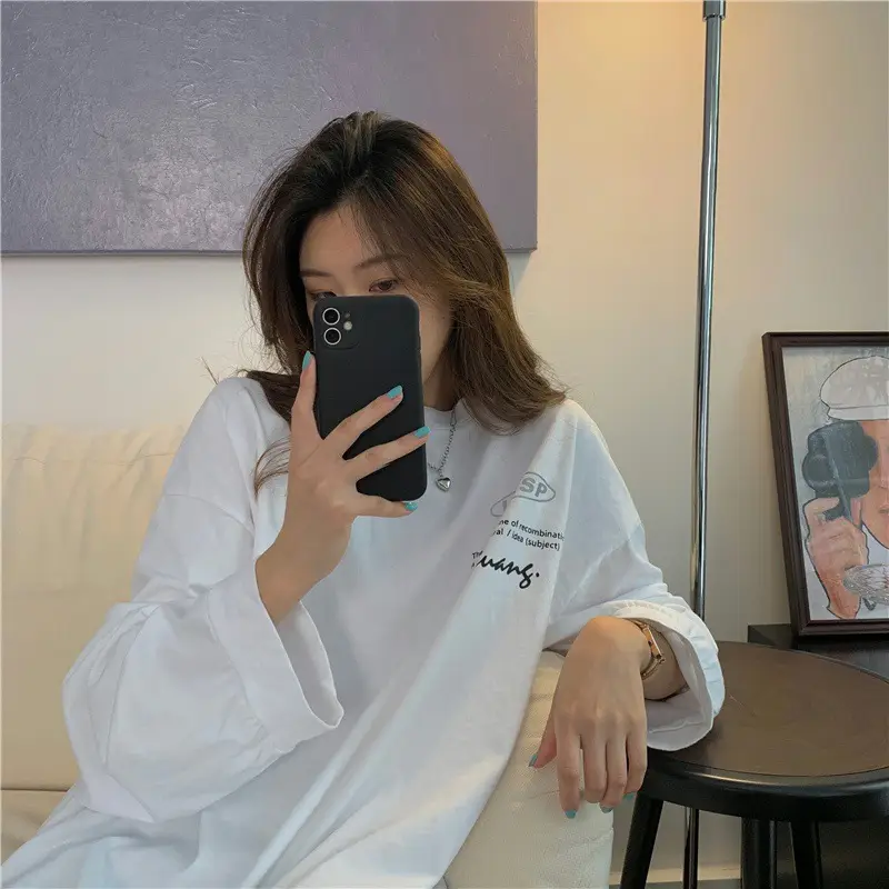 2025 Korean Style Black Long Sleeve Sweatshirt for Women — feature 14