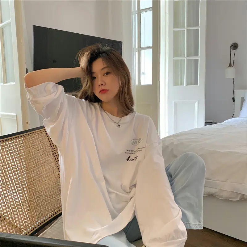 2025 Korean Style Black Long Sleeve Sweatshirt for Women — feature 16