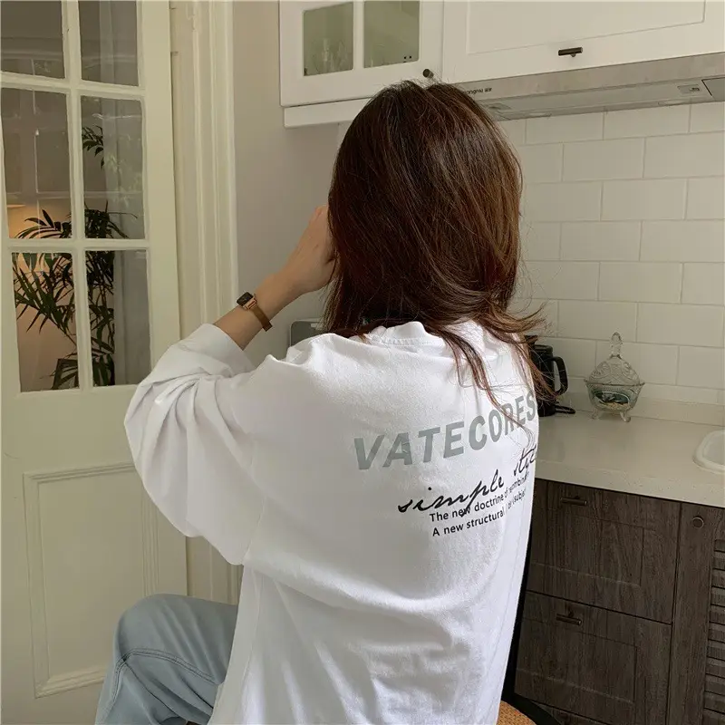 2025 Korean Style Black Long Sleeve Sweatshirt for Women — feature 17