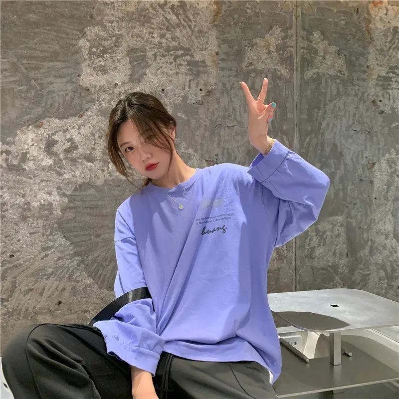 2025 Korean Style Black Long Sleeve Sweatshirt for Women — feature 4