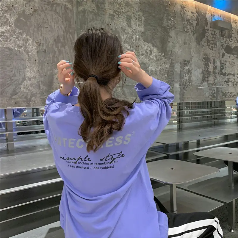 2025 Korean Style Black Long Sleeve Sweatshirt for Women — feature 5