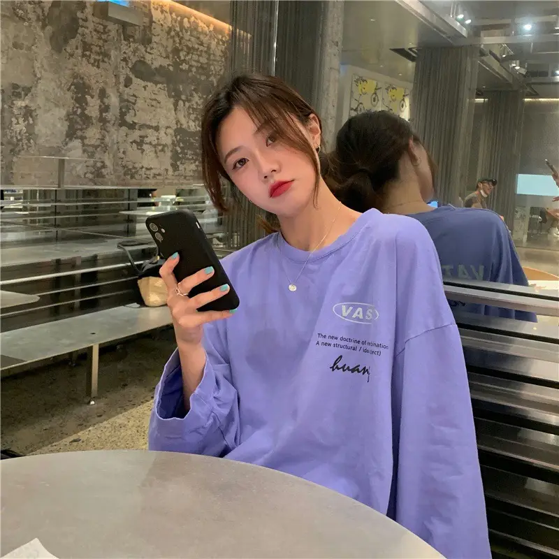 2025 Korean Style Black Long Sleeve Sweatshirt for Women — feature 9