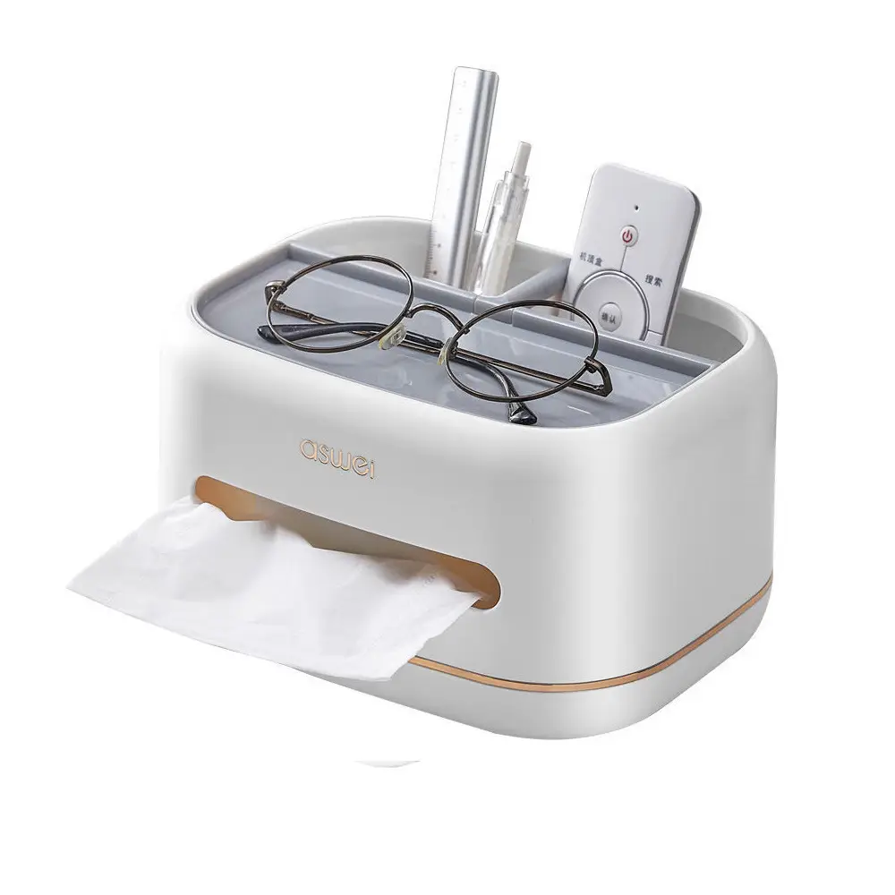 Luxury Coffee Table Tissue Box with Remote Control & Light - Image 7