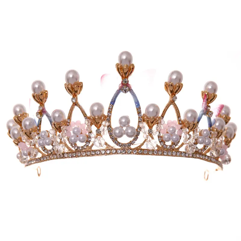 Korean Pearl Butterfly Wedding Crown Hair Accessory - Image 7