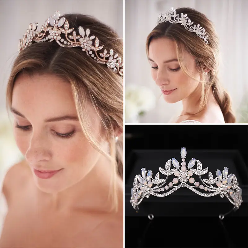 Korean Pearl Butterfly Wedding Crown Hair Accessory — feature 2