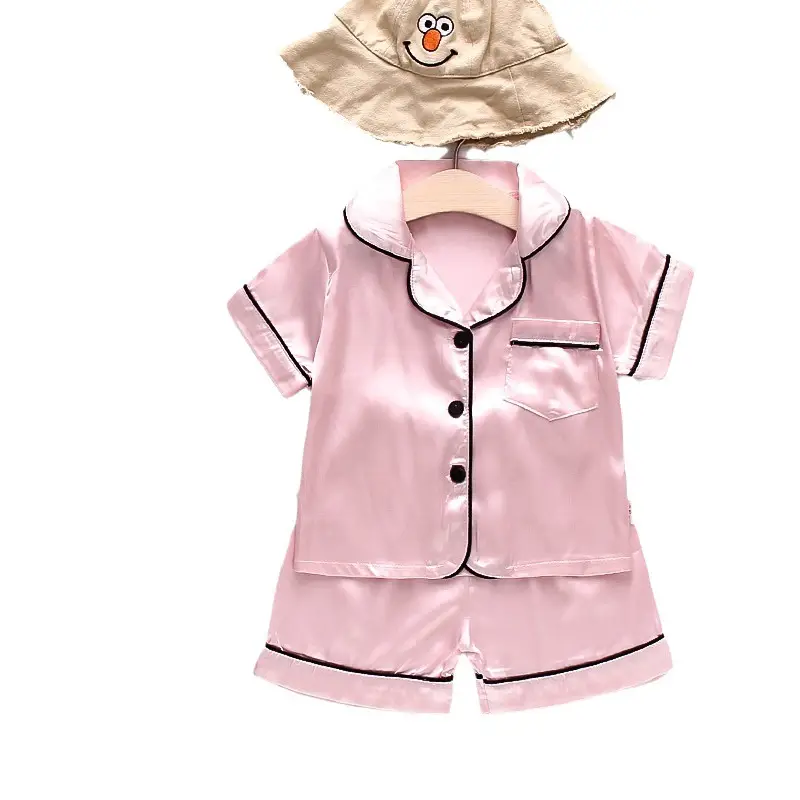 White Cartoon Print Kids Pajama Set with Hat - Image 32