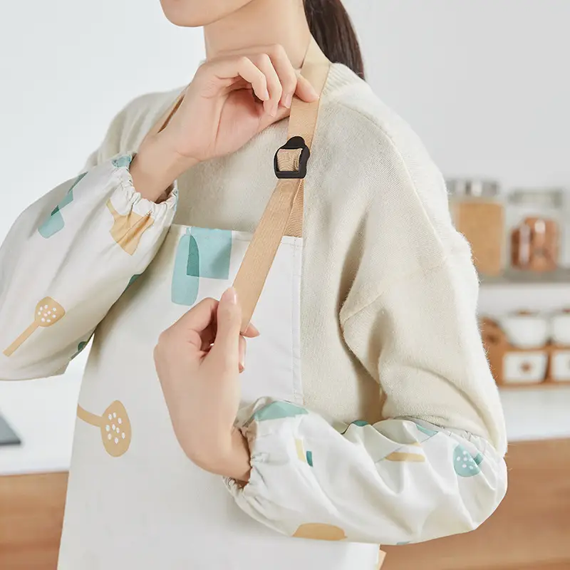 Women's Kitchen Apron Waterproof Oil Proof Lengthened Work - Image 4