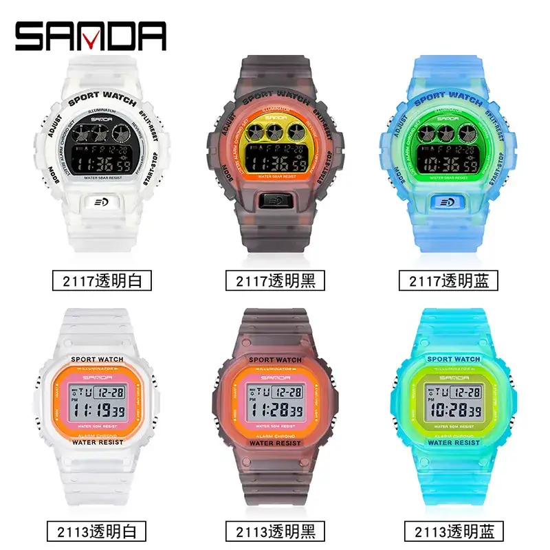 Sanda Casual E-Sports Watch Male Female Waterproof LED Single Display - Image 6