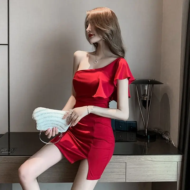 One Shoulder Black Mini Dress for Women 2026 — feature 2