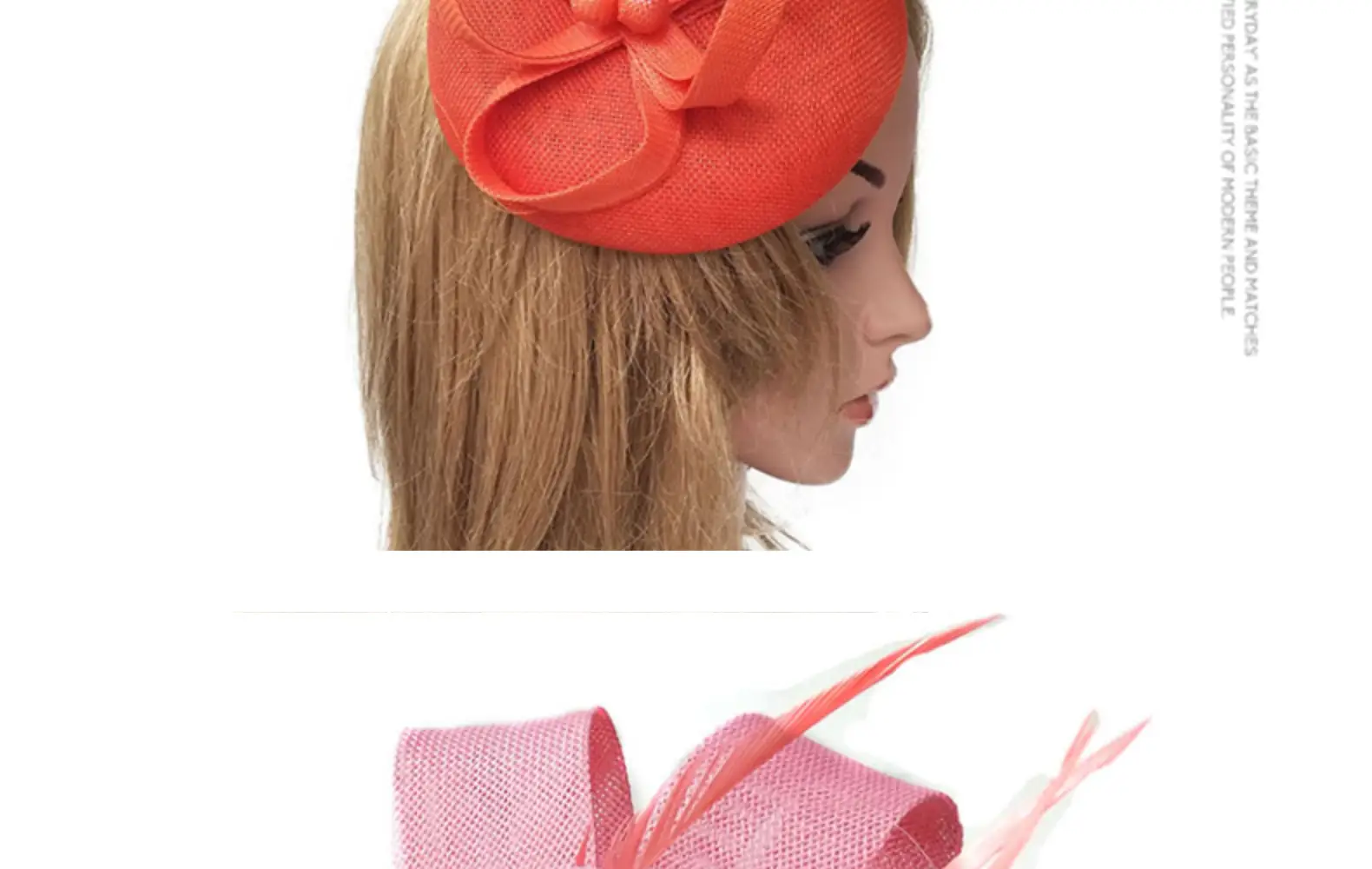 Pink Feather Hair Accessories for Women Party Headdress — feature 17