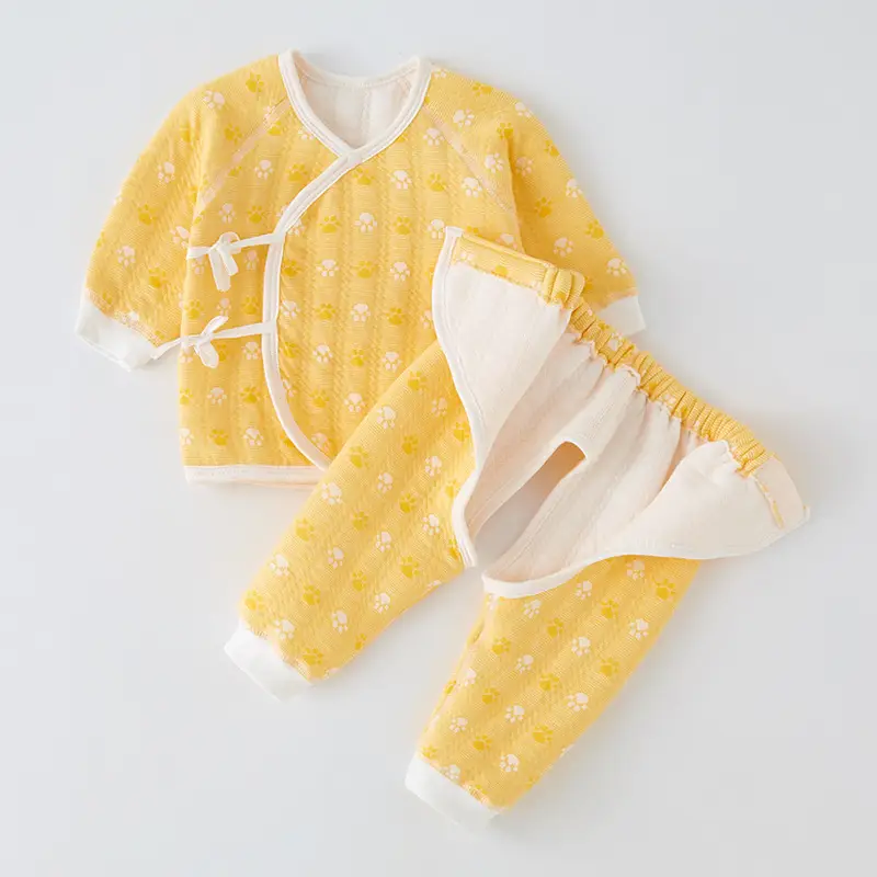 Baby Kimono Set Light Blue 0-3M Unisex Warm 0-3M