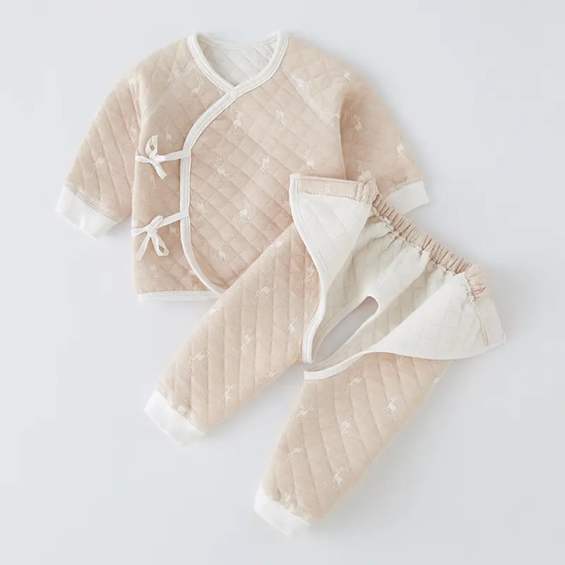 Baby Kimono Set Light Blue 0-3M Unisex Warm 0-3M