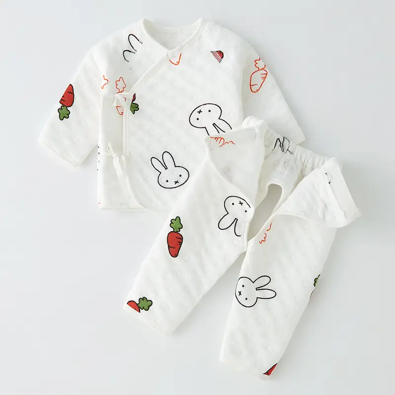 Baby Kimono Set Light Blue 0-3M Unisex Warm 0-3M