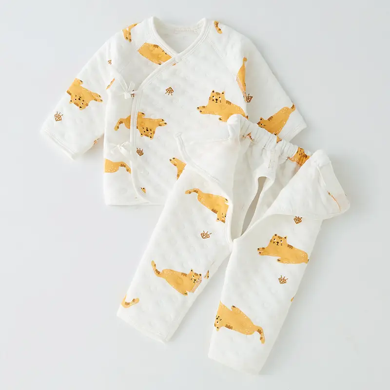 Baby Kimono Set Light Blue 0-3M Unisex Warm 0-3M