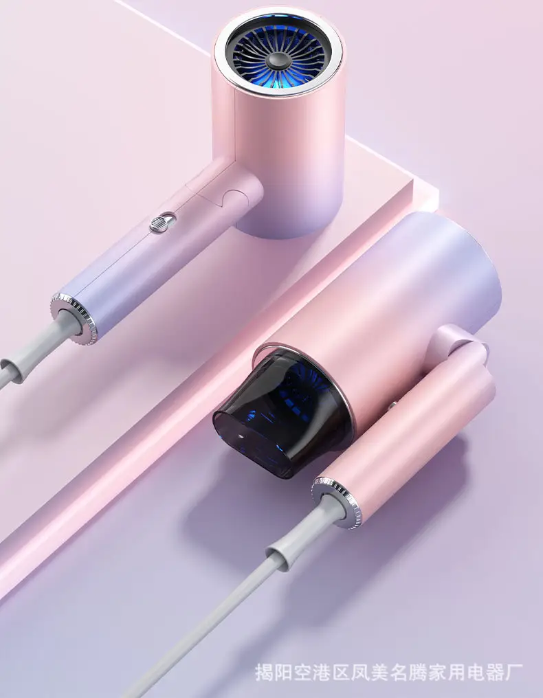 High Power Foldable Hair Dryer Pink Salon Use — feature 13