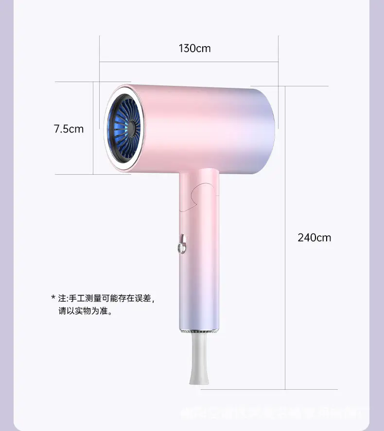 High Power Foldable Hair Dryer Pink Salon Use — feature 24