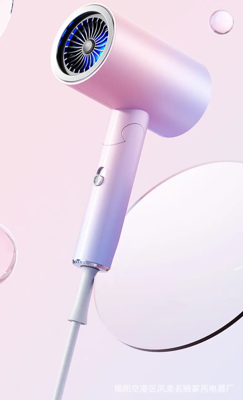 High Power Foldable Hair Dryer Pink Salon Use — feature 8