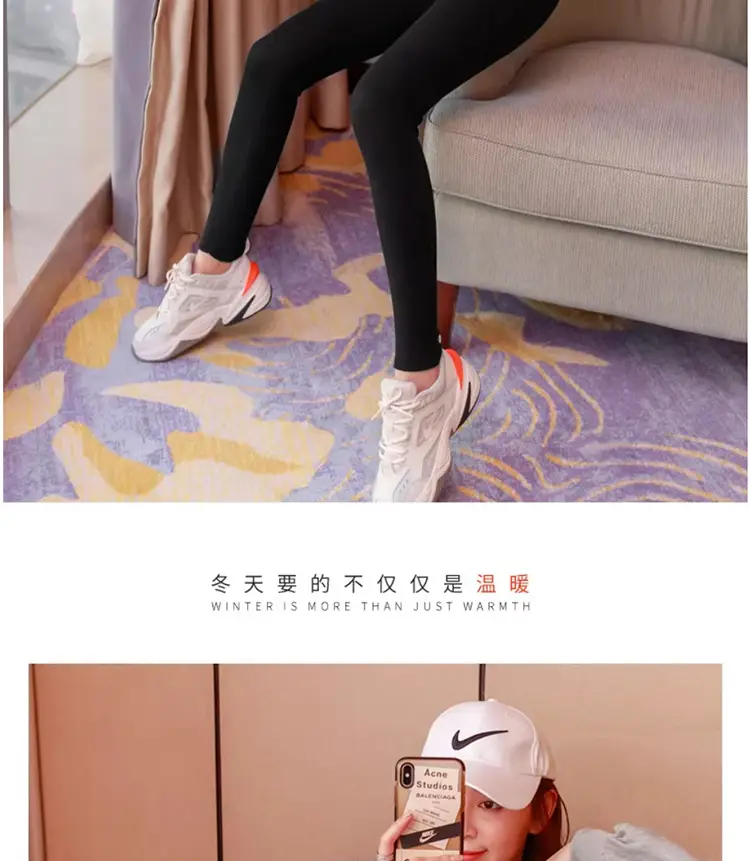 Extra Thick Lamb Velvet Leggings Black Women Winter Warm — feature 22