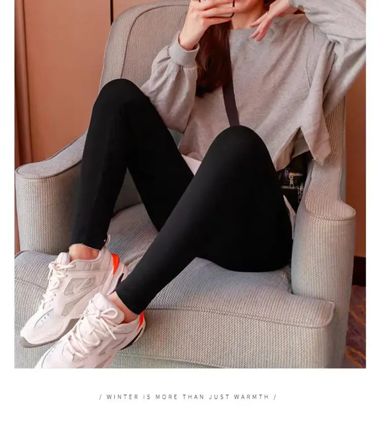 Extra Thick Lamb Velvet Leggings Black Women Winter Warm — feature 23