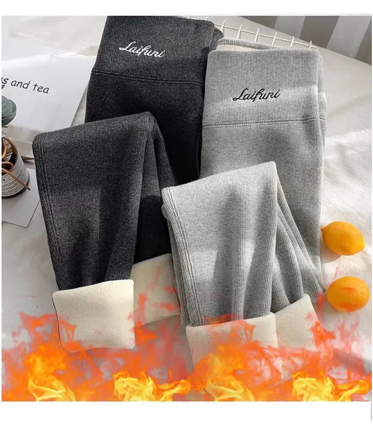 Extra Thick Lamb Velvet Leggings Black Women Winter Warm — feature 9