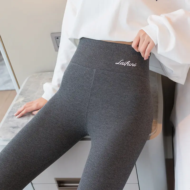 Extra Thick Lamb Velvet Leggings Black Women Winter Warm - Image 5