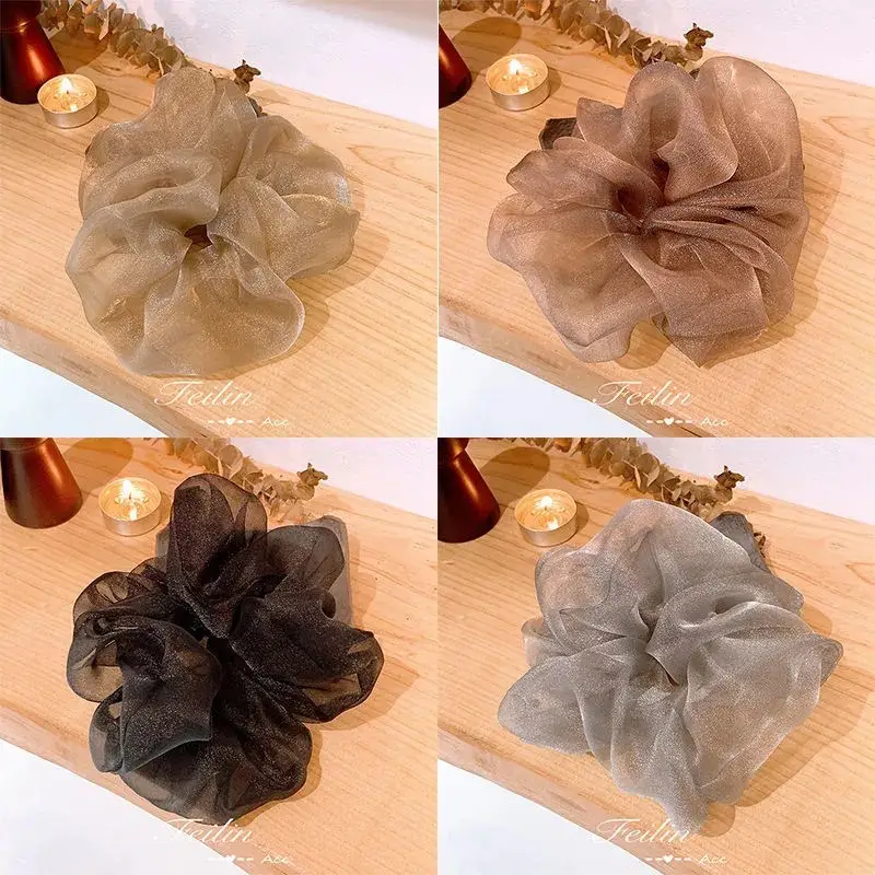 Korean Style Mesh Hair Ring for Women Summer 2021