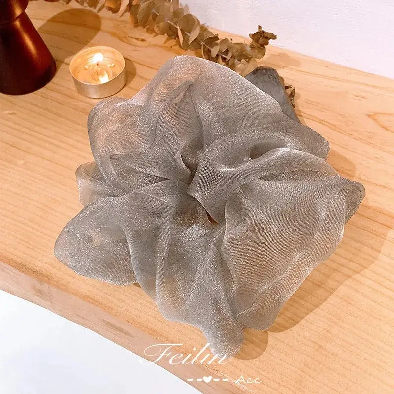 Korean Style Mesh Hair Ring for Women Summer 2021