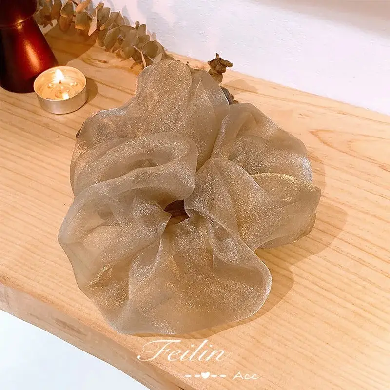 Korean Style Mesh Hair Ring for Women Summer 2021