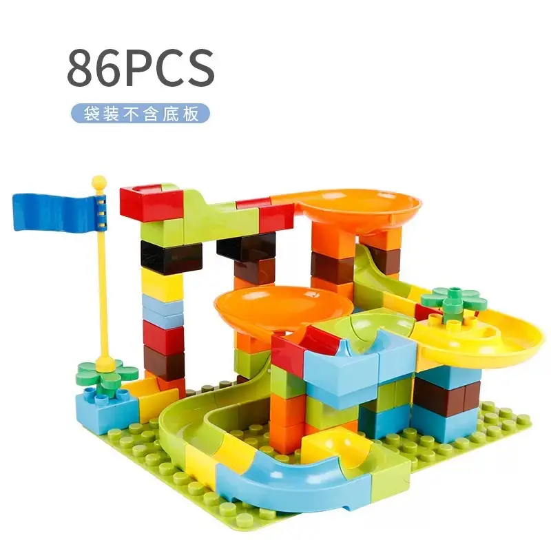 Compatible with Lego Assembled Block Particles Variety Slide Assembled Combination Ball Track Educational Children's Toys Wholesale