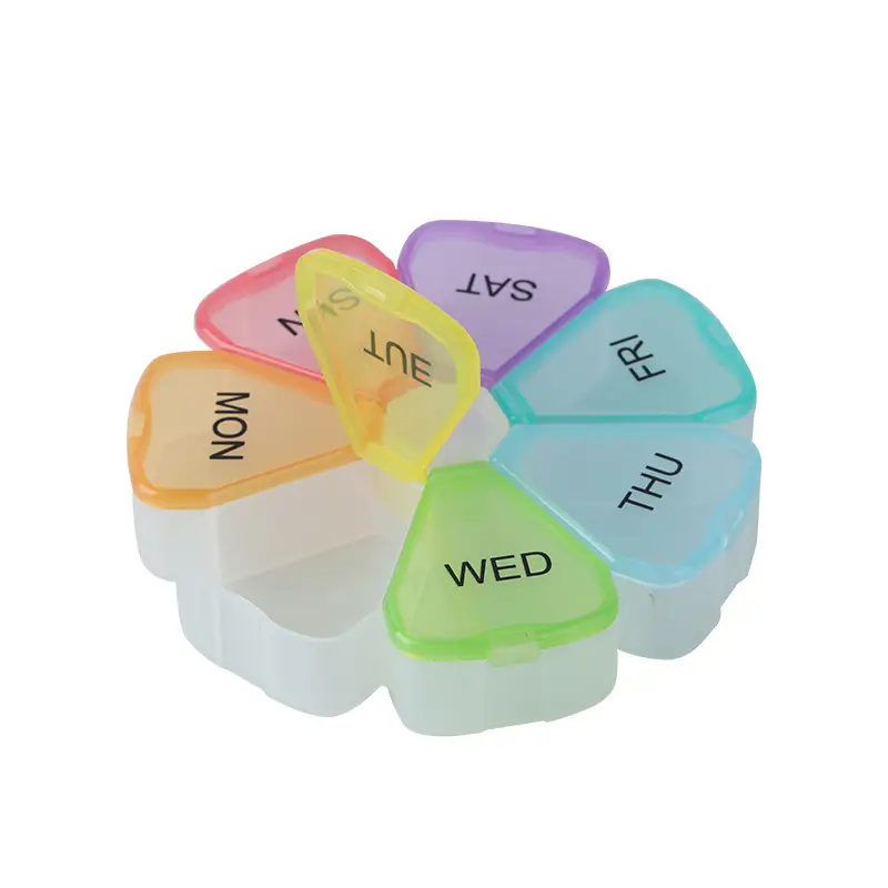 7-Day-A-Week 7-Compartment Travel Medicine Box
