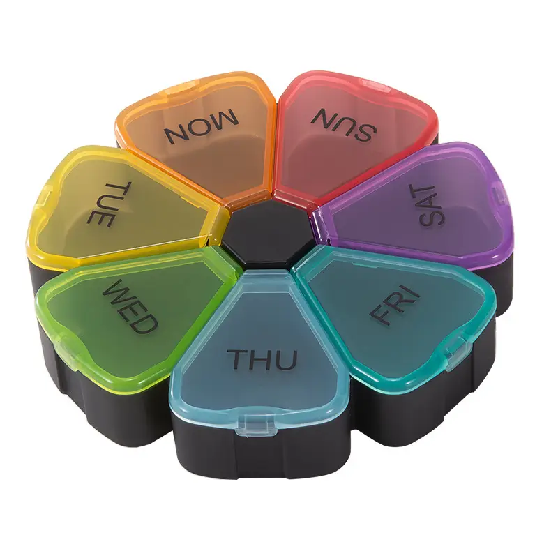 7-Day-A-Week 7-Compartment Travel Medicine Box
