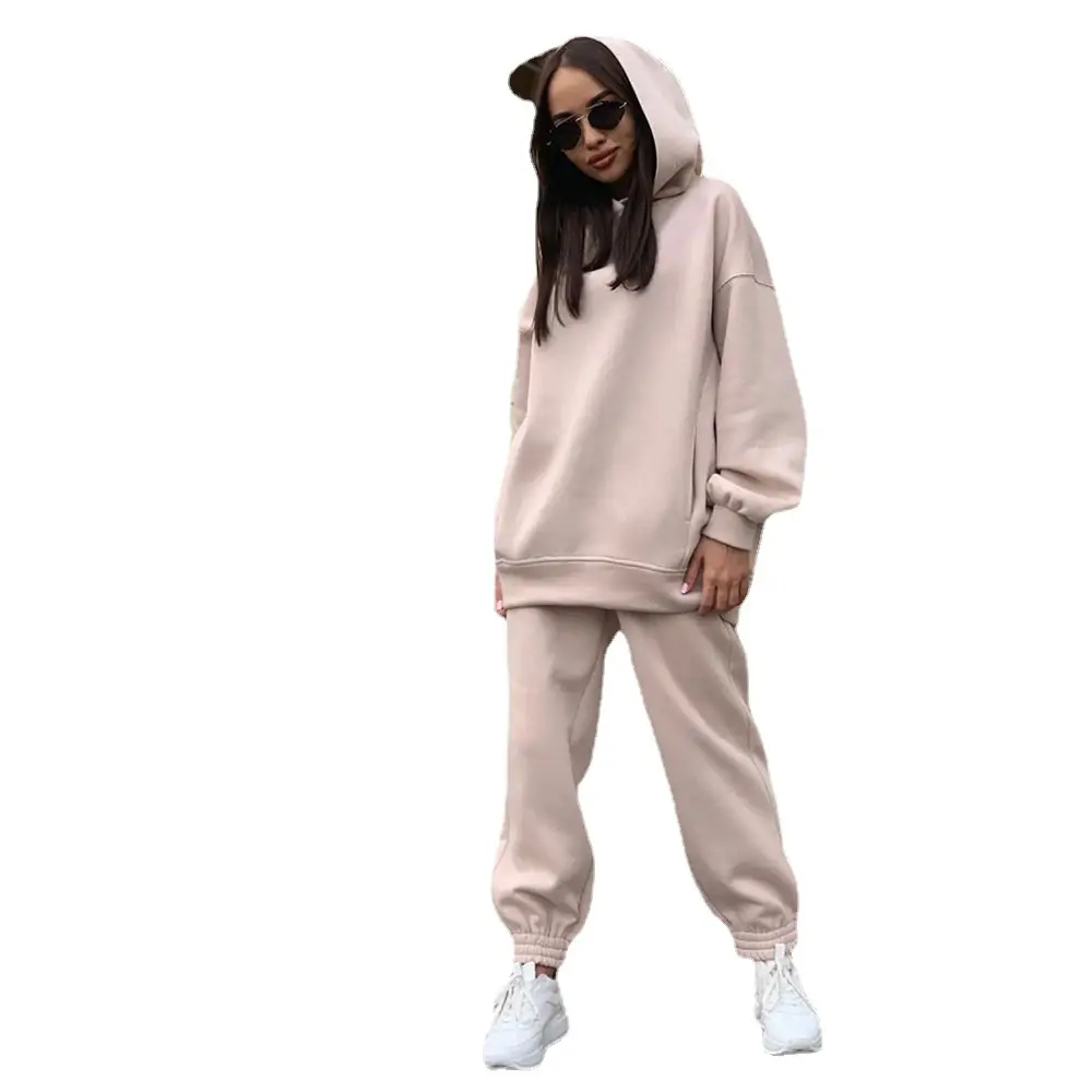 2023 Women Hooded Sweatshirt Set Olive Green Casual Two-Piece - Image 13