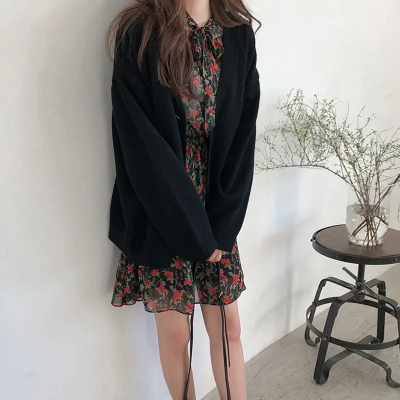 Women Knitted Cardigan Jacket 2023 New Short Sweater Top - Image 7