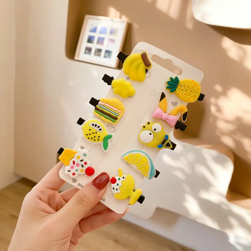 10-Piece Fruit Design Hairpins for Girls - Image 2