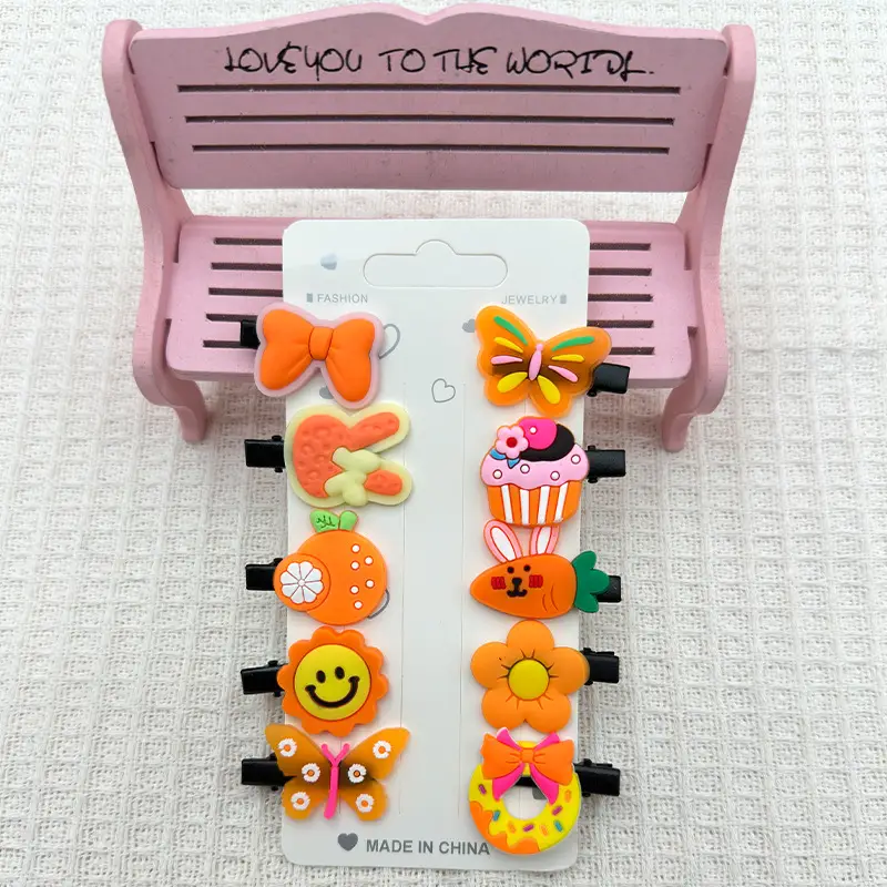 10-Piece Fruit Design Hairpins for Girls - Image 36