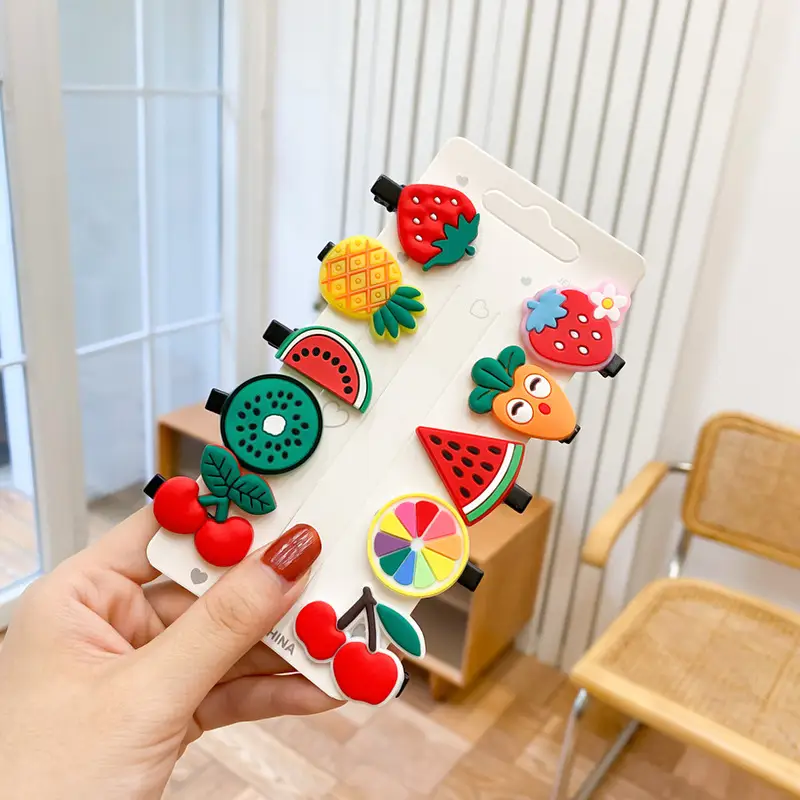 10-Piece Fruit Design Hairpins for Girls - Image 7