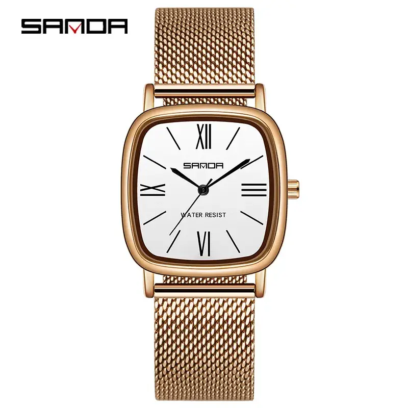 Sanda Women's Quartz Watch with Mesh Belt - Image 6